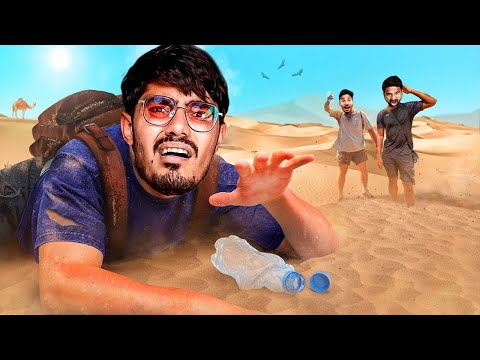 24 Hours in Desert Challenge हालत ख़राब हो गयी🥵 Will I Survive