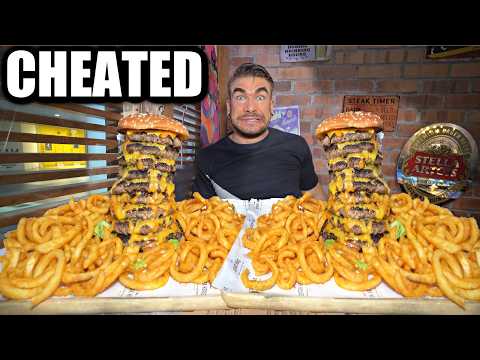 RESTAURANT CHEATS ME BY MAKING FOOD CHALLENGE BIGGER | Joel Hansen