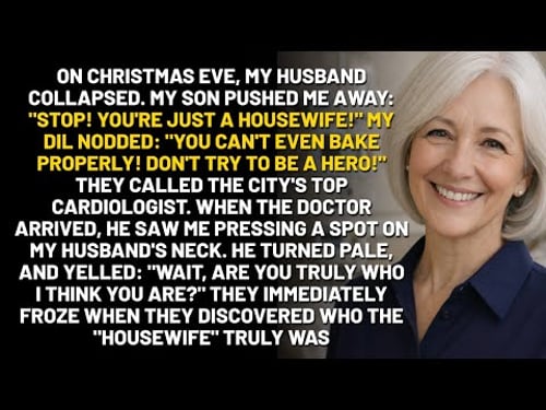 "You Are Just A Housewife!" My Son Pushed Me Away. The Doctor Arrived And Asked: Is That Really You?