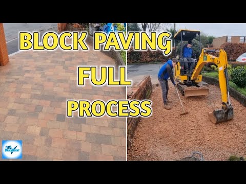 Block Paving Tegula Driveway Full Process