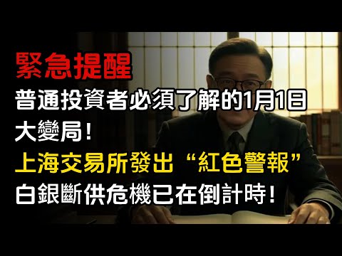 緊急提醒!普通投資者必須了解的1月1日大變局!上海交易所發出“紅色警報”白銀斷供危機已在倒計時!#白銀 #投資心法 #貴金屬