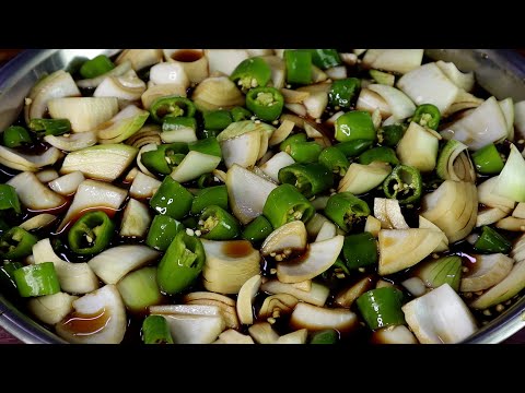 식초 설탕 끓이지마세요! 대박집 고추양파장아찌 이렇게 만들어 정말 맛있어요~