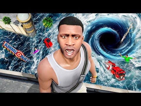 GTA 5 - MEGA STORM in Los Santos! (Whirlpools, Floods & More)