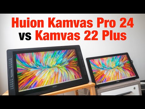Huion Kamvas Pro 24 vs Kamvas 22 Plus