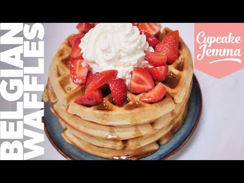 Fluffy, Crispy, Piping-Hot Belgian Waffle Recipe | Cupcake Jemma