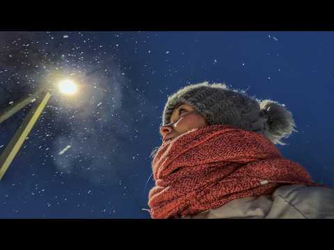 Winter in a Russian village before Christmas