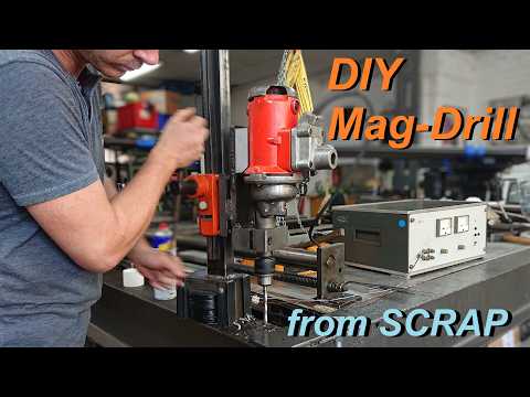 I built a Magnetic Drilling Machine from Scrap!