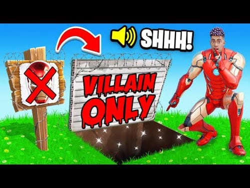 Playing as a SUPERHERO in a VILLAIN ONLY Tournament! (Fortnite)