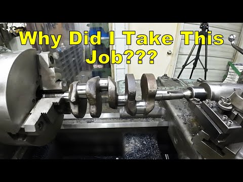 Modifying the Output Shaft on a Crankshaft - Turning A Taper & Cutting a Woodruff Key