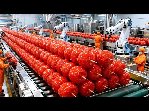 Inside a Modern Tanghulu Factory – How They Produce Incredible Candied Hawthorn Skewers