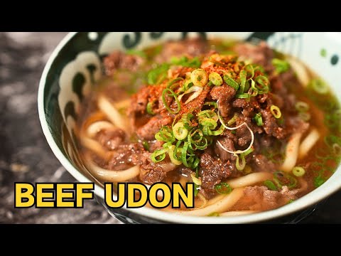 Make Delicious Niku Udon Noodle (Japanese Beef Udon) : Easy Recipe for Rich and Thick Soup!