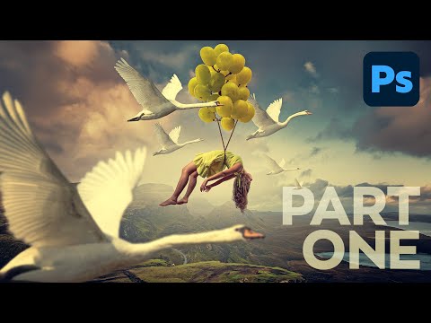 Swan Ascent Photoshop Composite Part 1