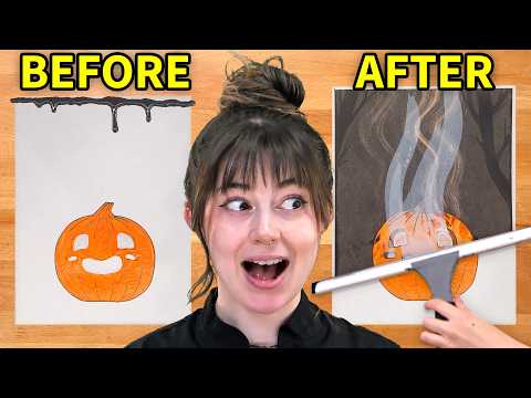 Trying squeegee art till we get good (it took 8 tries)