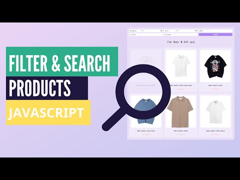 Product Filter and Search Using Javascript