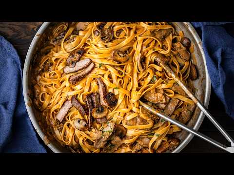 This Creamy Steak Mushroom Pasta Is The Best Pasta I've Ever Made