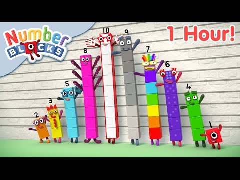 Numberblocks Fun! | Full Episodes - 1 Hour Compilation | 123 - Numbers Cartoon For Kidsβ
