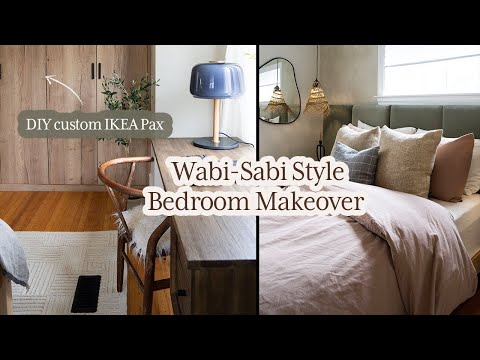 Wabi-Sabi Bedroom Makeover With Custom Ikea Pax Wardrobes