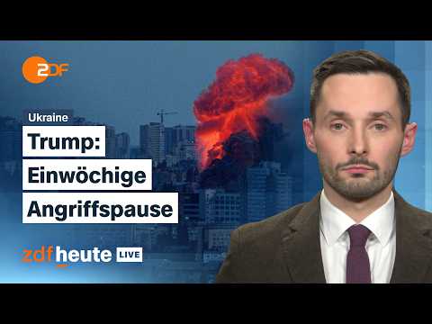 Trump: Einwöchige Angriffspause auf Städte in Ukraine - Erfolge mit Kampfrobotern | ZDFheute live