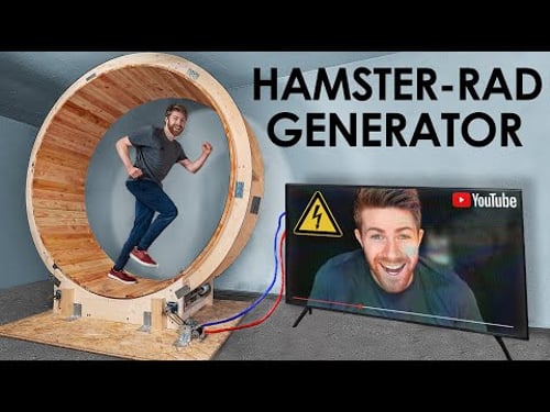 XXL-Hamsterrad bauen & unendlich Strom erzeugen!