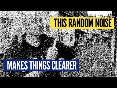 The magic of adding random noise to black and white images.