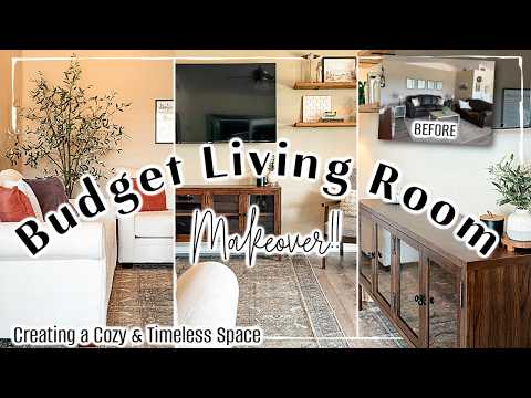 DIY LIVING ROOM MAKEOVER ON A BUDGET :: LIVING ROOM DESIGN & TRANSFORMATION