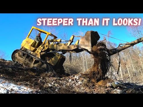 Clearing a Hillside with the Cat 977! ( Then I Broke it!)