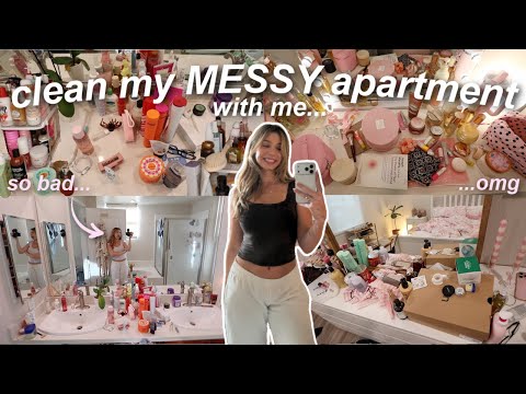 EXTREME APARTMENT DEEP CLEAN | cleaning, restocking, & organizing my VERY MESSY apartment!