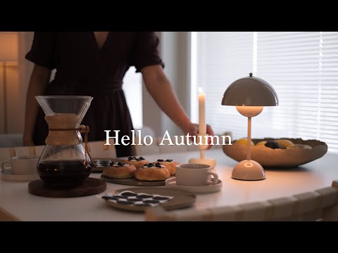 Hello Autumn ๐ I A cozy rainy day I Baking I Getting ready for Fall