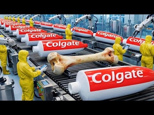 Inside the Largest Toothpaste Factory | Full Process From Animal Bones to Toothpaste