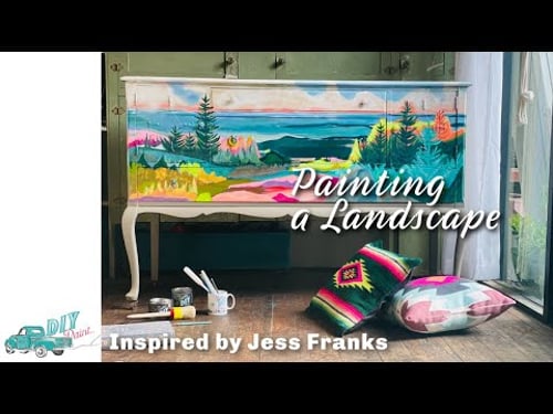Painting a Landscape on Furniture Inspired by Jess Franks