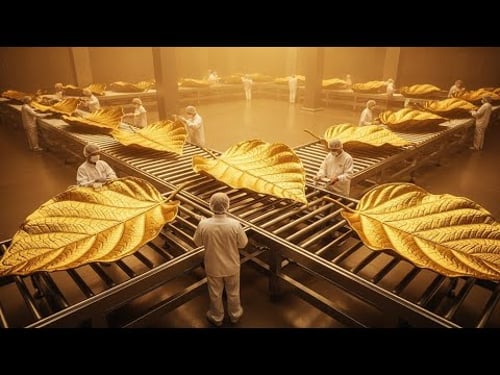 Inside a giant gold leaf factory Beating metal until it floats in the air (So satisfying!)