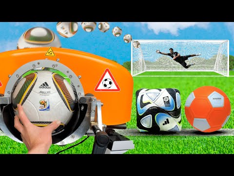 I Shot WEIRD Footballs from a Ball Launcher