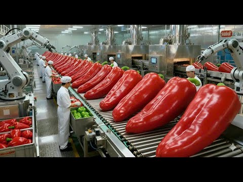 How Chili Sauce Is Made 🌶️ Inside Modern Factory Processing Fresh Chilies Into Premium Hot Sauce