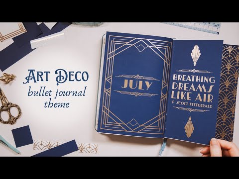 July Art Deco Bullet Journal Theme Setup ✨
