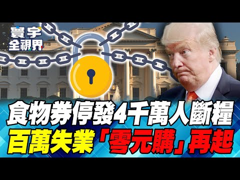 4千萬人斷糧、600萬人受凍!政府關門苦無盡頭美國人陷「貧窮地獄」!百萬失業經濟崩塌 川普還能撐多久?【#寰宇全視界】20251102-P3 何戎 左正東 林穎佑 黃中人