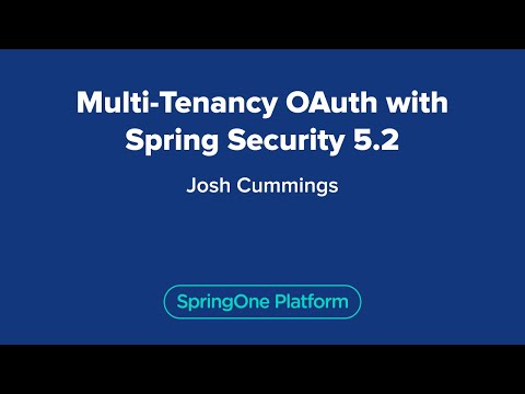 Multi-tenancy OAuth with Spring Security 5.2