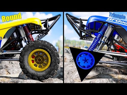 Triangle Wheel vs Round Wheel #2 - Beamng drive