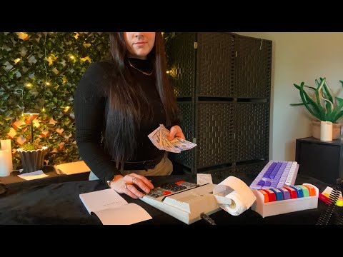 ASMR Bank Teller | Typing, Writing, Paper, Stamp Sounds