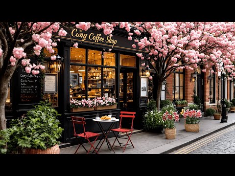 Quiet Morning Spring Jazz β Tranquil Jazz Music at Cozy Coffee Shop Ambience for Relax, Study, Work
