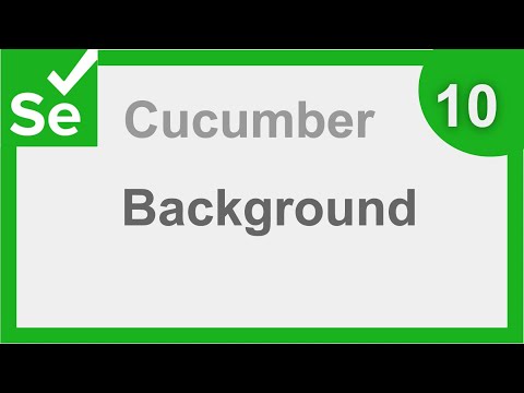 Selenium Cucumber Java BDD Framework 10 | Background | Step by Step