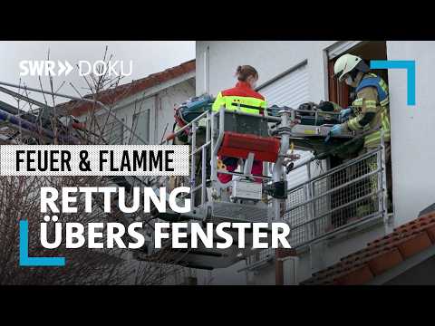 Turntable ladder in action - rescue through the window | S10E02 | Fire & Flame | SWR Documentary