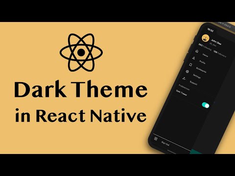 Dark Theme in React Native Tutorial | Switch Between Light & Dark Theme