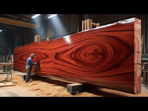 Wood Processing Factory: From Giant Log To Finished TV Stand – The Impressive Production Process