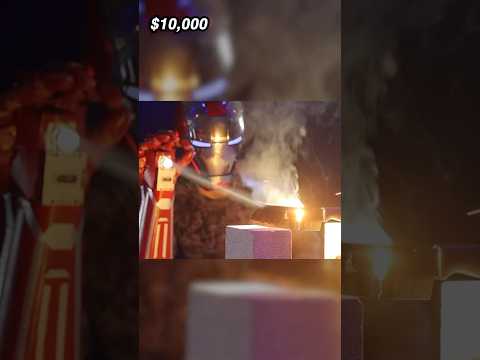$1 VS $10,000 Lasers! #experiment #marvel #ironman #laser