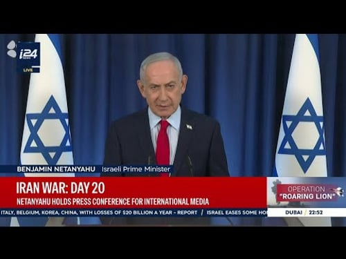 Netanyahu holds press conference for international media