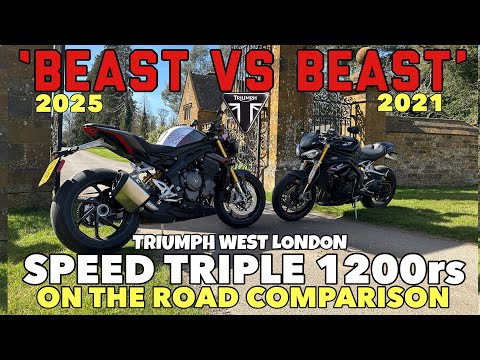 2021 vs 2025 Speed Triple 1200rs - On the Road Comparison - Is this the perfect SuperNaked? #triumph