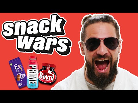 WWE Superstar Seth Rollins Rates American & British Snacks | Snack Wars
