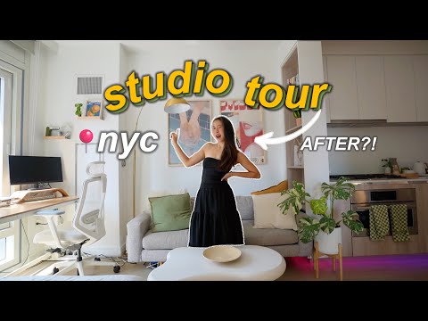 TINY NYC Studio Transformation Tour | Cozy + Aesthetic!
