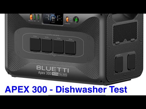 Bluetti APEX 300 - dishwasher test to 3200w