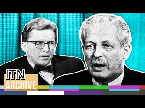Harold Macmillan Questioned by Robin Day in Groundbreaking Live Interview (1958)